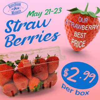 🚨 KIN'S WEEKEND SPECIAL! 🚨 We have strawberries for only $2.99 a box! Perfect picnic snack??

Available May 21-23 at all our lower mainland locations.